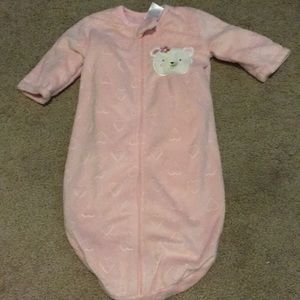 0-3 months light pink sleeping sack
